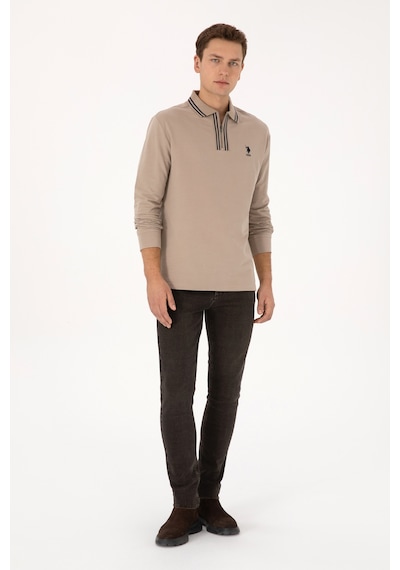 U.s. Polo Assn. Erkek Koyu Bej Sweatshirt 50308927-vr088 Koyu Bej
