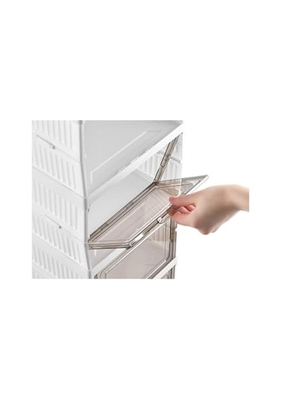 Katlanabilir Ayakkabılık, Taşınabilir Organizer, 6 Katlı Açık Ceviz