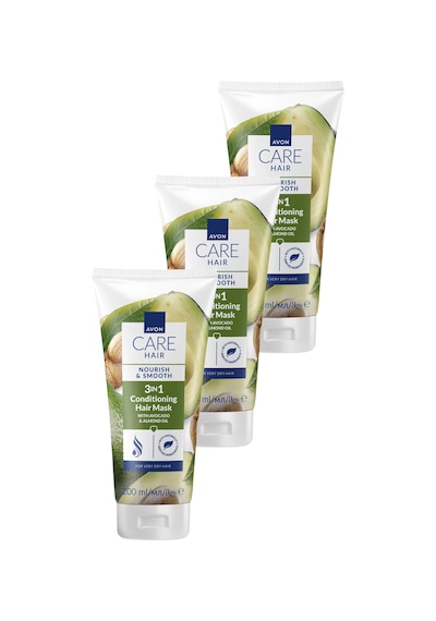 Care Avokado Ve Badem Yağı İçeren 3 U 1 Arada Saç Maskesi 200ml Üçlü Paket