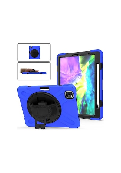 Apple Uyumlu iPad Pro11 (2021-2020-2018) Kılıf Shockproof 3 Katmanlı Standlı