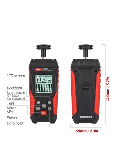 Tası Ta500c Optik Kontaklı Çift Amaçlı Lazer Takometre Dijital Ek