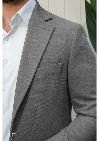 Bys Beystil Sivri Yaka Kahverengi Ceket 467 - Slim Fit