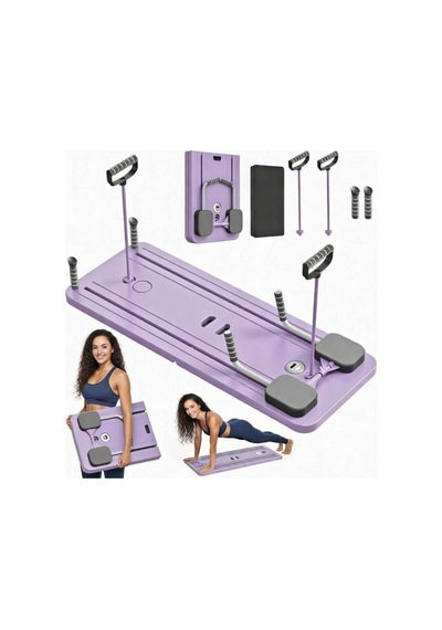Özel Üretim Reformer-200 Mor Pilates Reformer Seti Ev Tipi Set Aktif Egzersiz