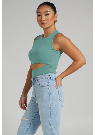 Madmext Mint Yeşili Yırtık Detaylı Basic Bodysuit-mint Yeşili Mint Yeşili