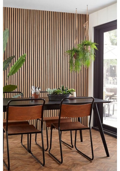 Winflex Eko Keçeli Akustik Ahşap Paneli Safir Meş 50x240cm .