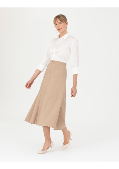 Pierre Cardin Kadın Bej Etek Dokuma 50273765-vr011 Bej