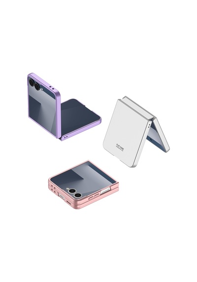 Galaxy Uyumlu Z Flip 7 Kılıf Pazarplus Sert Kıpta Kılıf Mor
