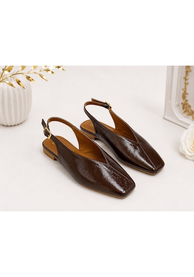 Dabab Shoes Lıvora Kadın Acı Kahve Kare Burun Tokalı Düz Taban Slingback Casual Babet Ayakkabı Kahverengi Dabab Shoes Lıvora Kadın Acı Kahve Kare Burun Tokalı Düz Taban Slingback Casual Babet Ayakkabı Kahverengi