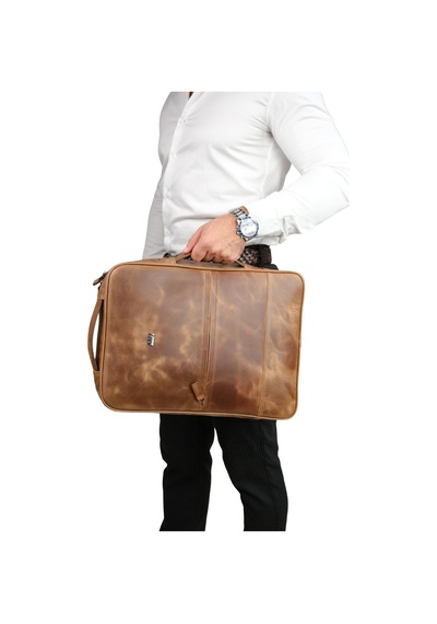 Mft Leather Hakiki Deri Unisex Sırt Çantası - Napoli 4212 Tiguan Taba