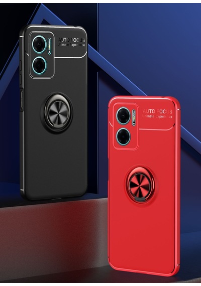 Xiaomi Redmi Note 11e Kılıf Zore Ravel Yüzüklü Silikon Kılıf