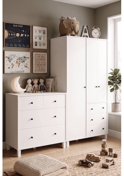 Robin Home Lena Bebek Çocuk Odası Takımı 4 Çekmeceli Geniş Şifonyer Ve Gardrop Gardırop Elbise Dolabı Beyaz Robin Home Lena Bebek Çocuk Odası Takımı 4 Çekmeceli Geniş Şifonyer Ve Gardrop Gardırop Elbise Dolabı Beyaz