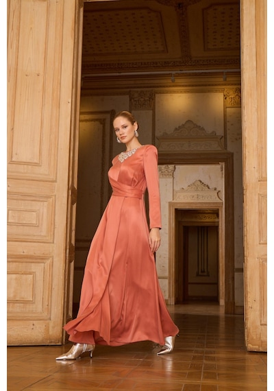 Senna Lucıano Dress Bakır Bakır