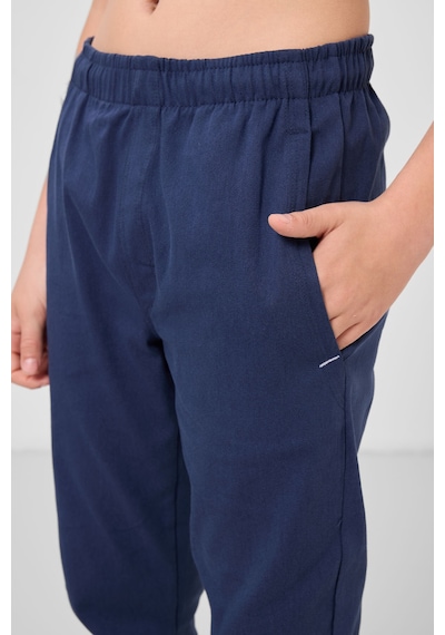 Tommy Life Lacivert Standart Fit Dokuma Hafif Esnek Chino Erkek Çocuk Pantolon - 11272 Lacivert