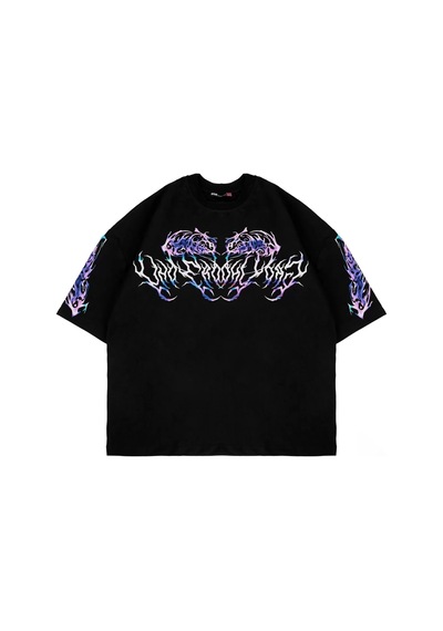Tarzsokak Eternal Text Baskılı Oversize Unisex Siyah Siyah