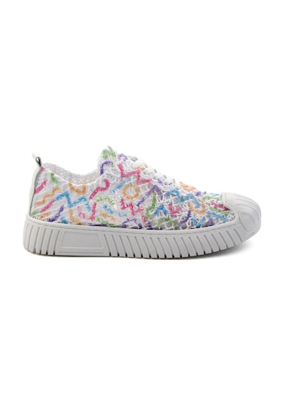 Bambi Beyaz Çok Renkli Leather Kadın Sneaker K01331175016 Çok Renkli
