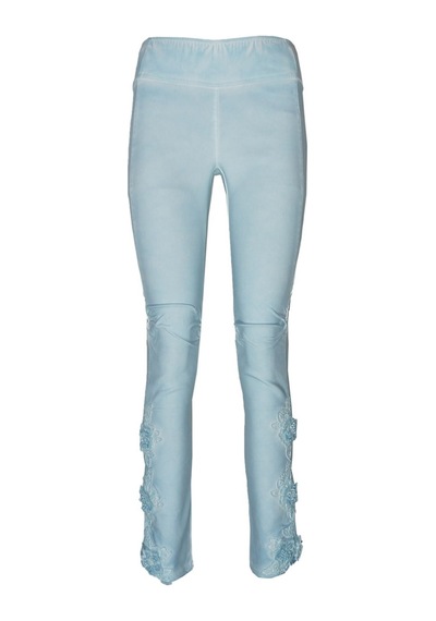 BULALGİY Kadın Açık Mavi Skinny Dantel Pantolon - BGA168728