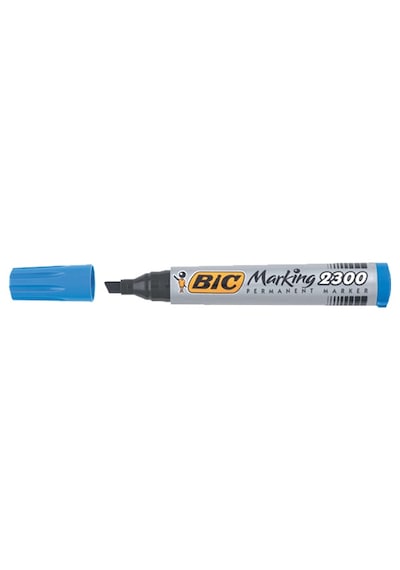 Bic Markör Permanent Kesik Uçlu Mavi 2300 06 Çok Renkli