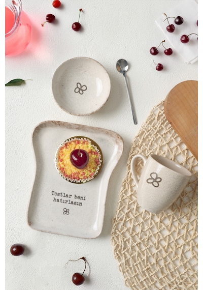 Keramika Tost Kahvaltı Takımı 3 Parça 22501-03 Krem
