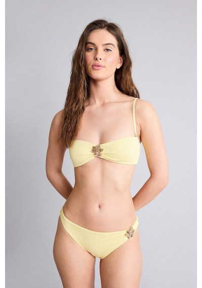 Defacto Regular Fıt Krinkıl Kumaş Bikini Alt G9299ax26smyl118 Sarı-yl118