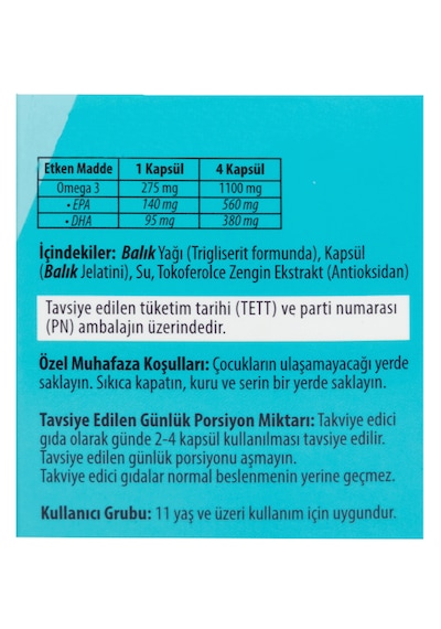 Demir Folik Asit Vitamin B12 Vitamin C 30 Tablet + Omega 3 60 Jel Kapsül