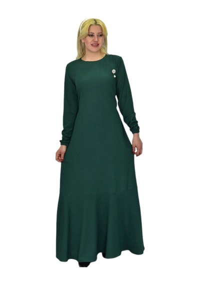 Kadın Bürümcük Uzun Kol Elbise Bgl-st03723 001