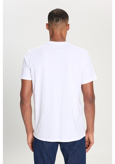 Ac&Co / Altınyıldız Classics Slim Fit Dar Kesim V Yaka Pamuklu Erkek Tişört Beyaz