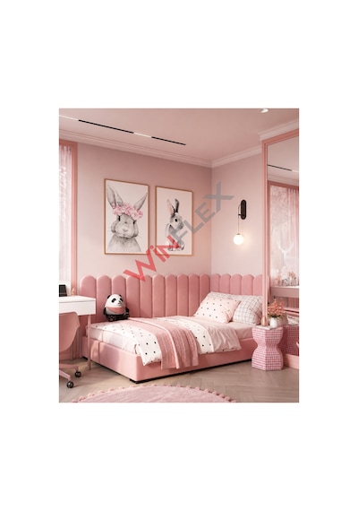 Winflex Yatak Başlık ,duvar Ve Oda Dekorasyon Panel 10adet- 15x100cm Pembe 100 x 150 CM