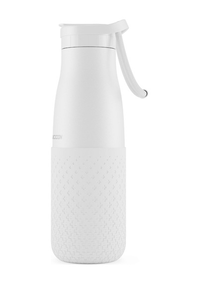 Puccon 500 Ml Pipetli Beyaz Çelik Matara/termos - Silikon Gövdeli Plus - 50008