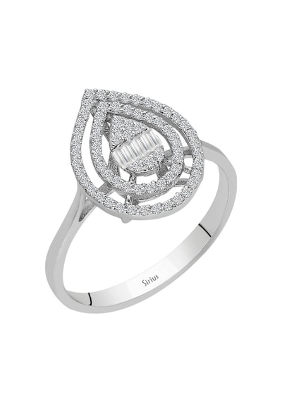 Sirius F Renk 0,23 Karat Baget Pırlanta Damla Yüzük 0841R0055