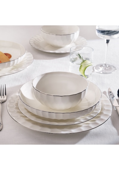 Schafer Nancy 24 Parça Yemek Takımı-gümüş