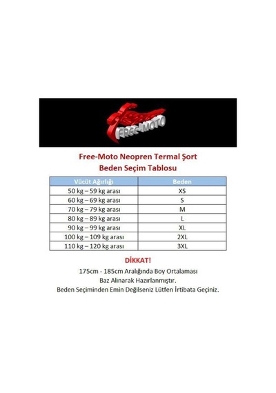 Free - Moto Free-Moto Motorsikletçi Neopren Termal Şort