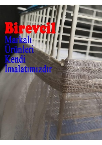 Birevcil M 45x25x25 Cm Kafes Tülü Tamamen Beyazdır