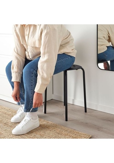Ikea Marıus Tabure, Siyah, 45 Cm
