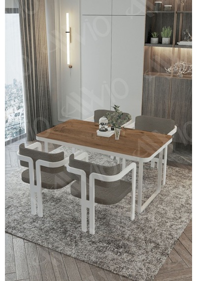 Avvio Marco Metalayak Tokyo Demonte Sandalye 80x120 Yemek Masası Mutfak Masası 4 Kişilik Akça Avvio Marco Metalayak Tokyo Demonte Sandalye 80x120 Yemek Masası Mutfak Masası 4 Kişilik Akça