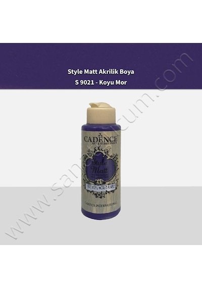 Cadence Style Matt Akrilik Boya 120 Ml. S9021 Koyu Mor