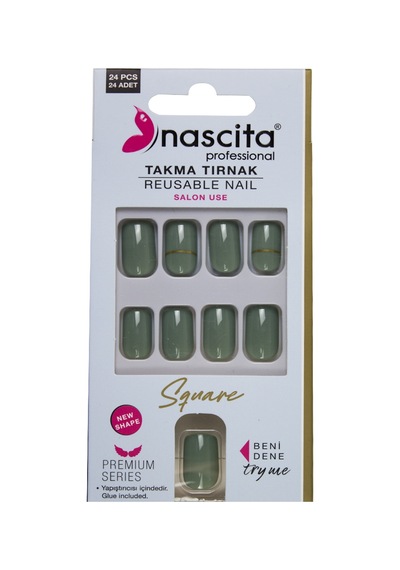Nascita Square Takma Tırnak Renkli 24 Lü Set Nasnaıl00162