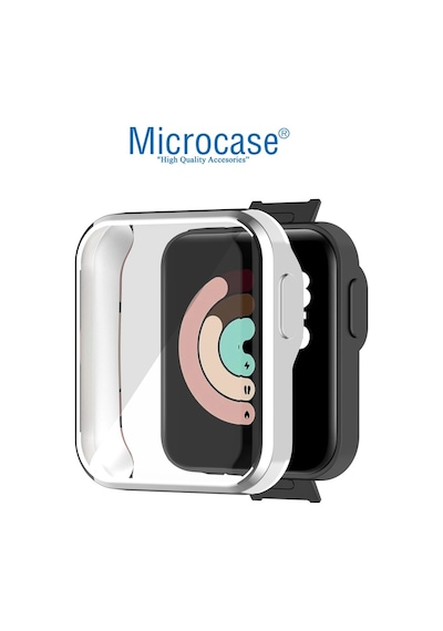Microcase Xiaomi Mi Watch Lite Önü Kapalı Tasarım Silikon Kılıf