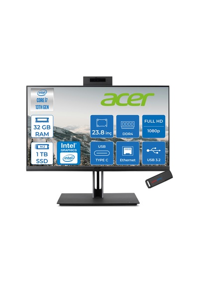 Acer Veriton 4000 VZ4714GT-B660 DQ.R03EM.00GF18 i7-13700 32 GB 1 TB SSD 23.8" Free Dos AIO Masaüstü Bilgisayar