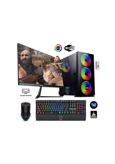 Izoly ST998747 i5-10400F 32 GB 256 GB M.2 NVMe GTX1660S 6 GB 24" Free Dos Masaüstü Oyuncu Bilgisayarı
