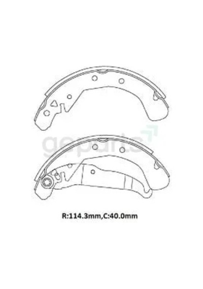 Arka Fren Pabucu 1,6/1,8/2,0 114,3x40 Fmk Opel Zafira - 1999-2004