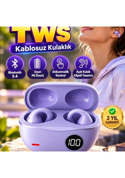 Yxg10 Bluetooth Kulaklık Açık Kulak Klipsli Tasarım, Bluetooth 5.4, Uzun Pil Ömrü Ve Dokunmatik Ko 00