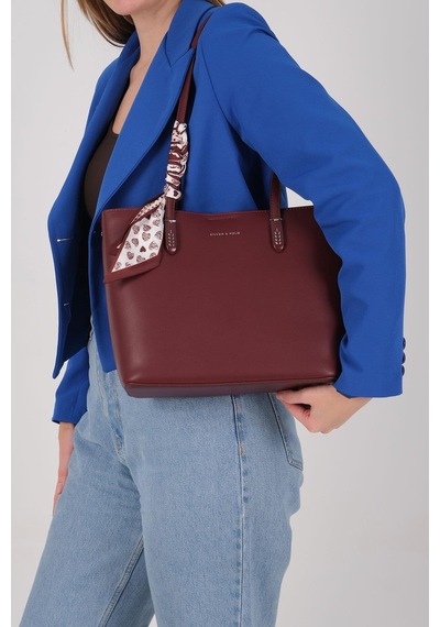 Silver Polo Sp1238 Kadın Omuz Çantası Cilt Bordo-bordo