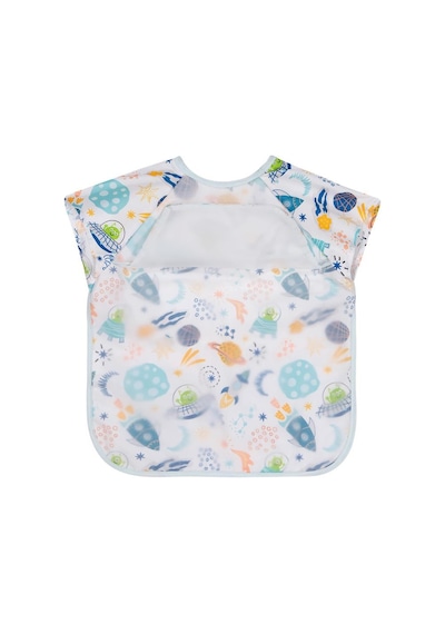 Civil Baby Kısa Kollu Space Baskılı Mama Önlüğü - Ekru Standart Ekru