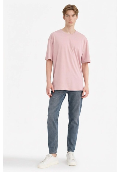DeFacto %100 Pamuk Oversize Geniş Kalıp Bisiklet Yaka Basic Düz Kısa Kollu Tişört T7037AZ25SMPR347 DeFacto %100 Pamuk Oversize Geniş Kalıp Bisiklet Yaka Basic Düz Kısa Kollu Tişört T7037AZ25SMPR347