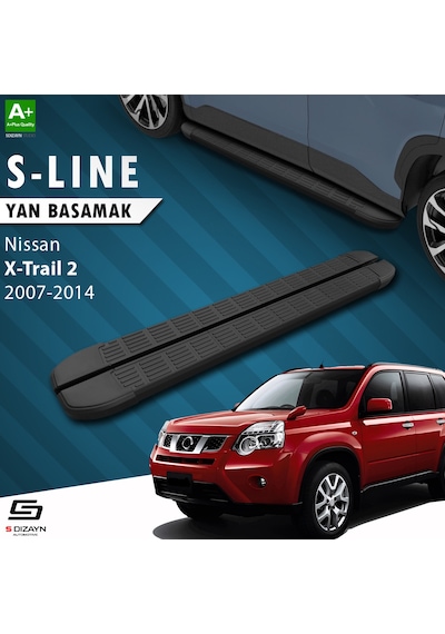 S-Dizayn Nissan X-Trail T31 S-Line Siyah Yan Basamak 173 Cm 2007-