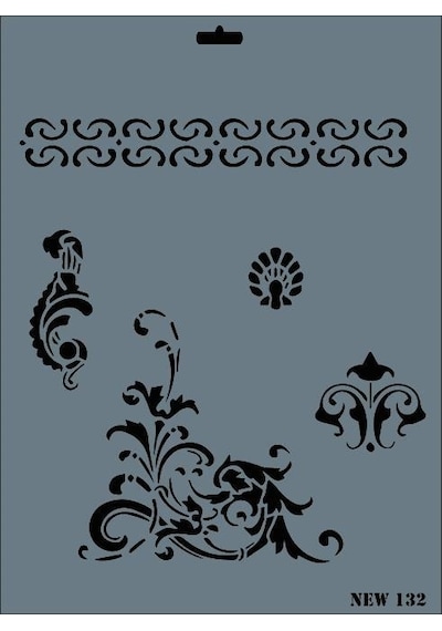 Rich New Seri N132 Stencil 35X25 Cm
