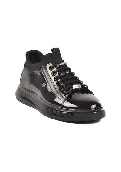 Pierre Cardin 70819 M Siyah Rugan Hakiki Deri Erkek Sneaker Siyah