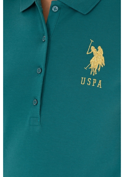 U.S. Polo Assn. Kadın Koyu Yeşil Basic Polo Yaka Tişört 50280071-VR101