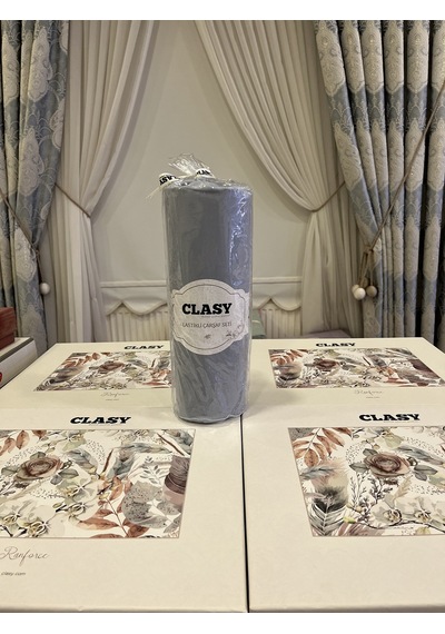Clasy Minel Tek Kişilik Lastikli Çarşaf Seti Açık Mavi 120x200 Açık Mavi