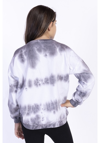 Toontoy Kız Çocuk Batik Desenli Sweatshirt Siyah